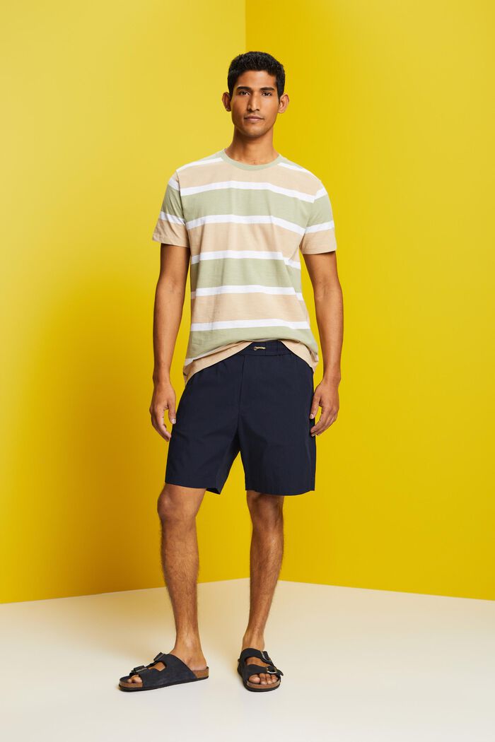 Striped jersey T-shirt, 100% cotton, SAND, detail image number 4