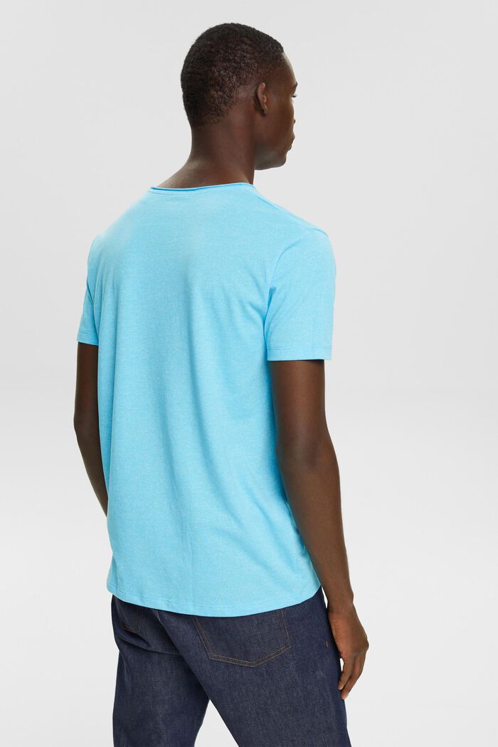Recycled: melange jersey T-shirt, TURQUOISE, detail image number 3