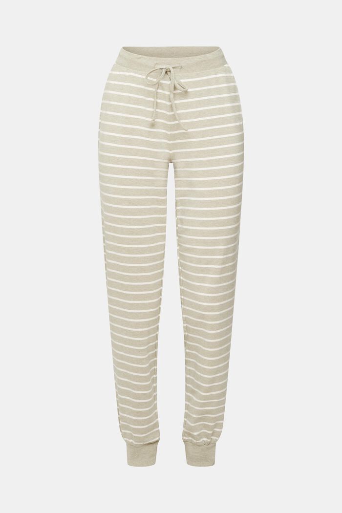 Striped jersey trousers, LIGHT KHAKI, detail image number 2
