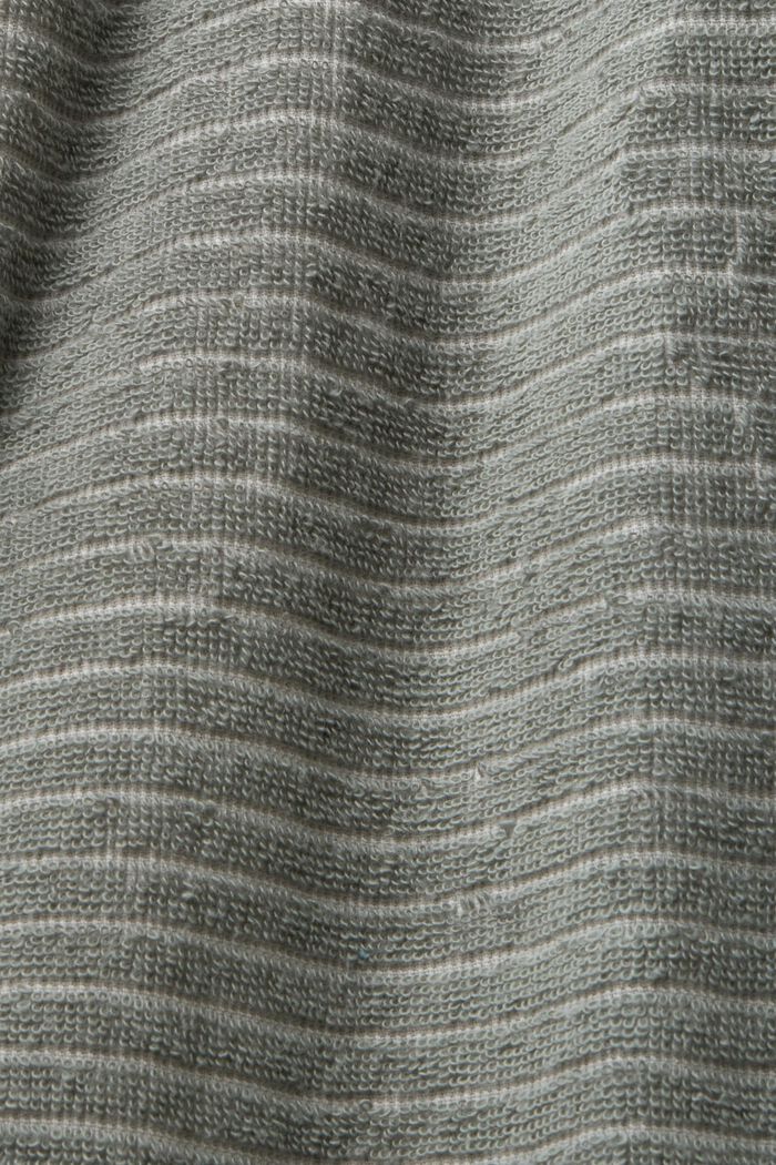 Bathrobe with textured stripes, ANTHRACITE, detail image number 4
