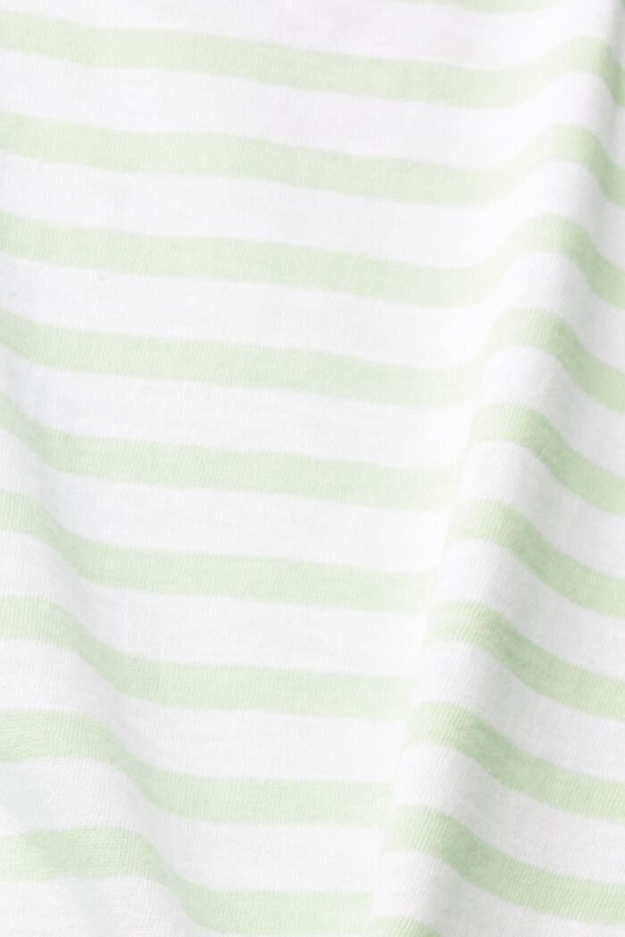 striped T-shirt, PASTEL GREEN, detail image number 4