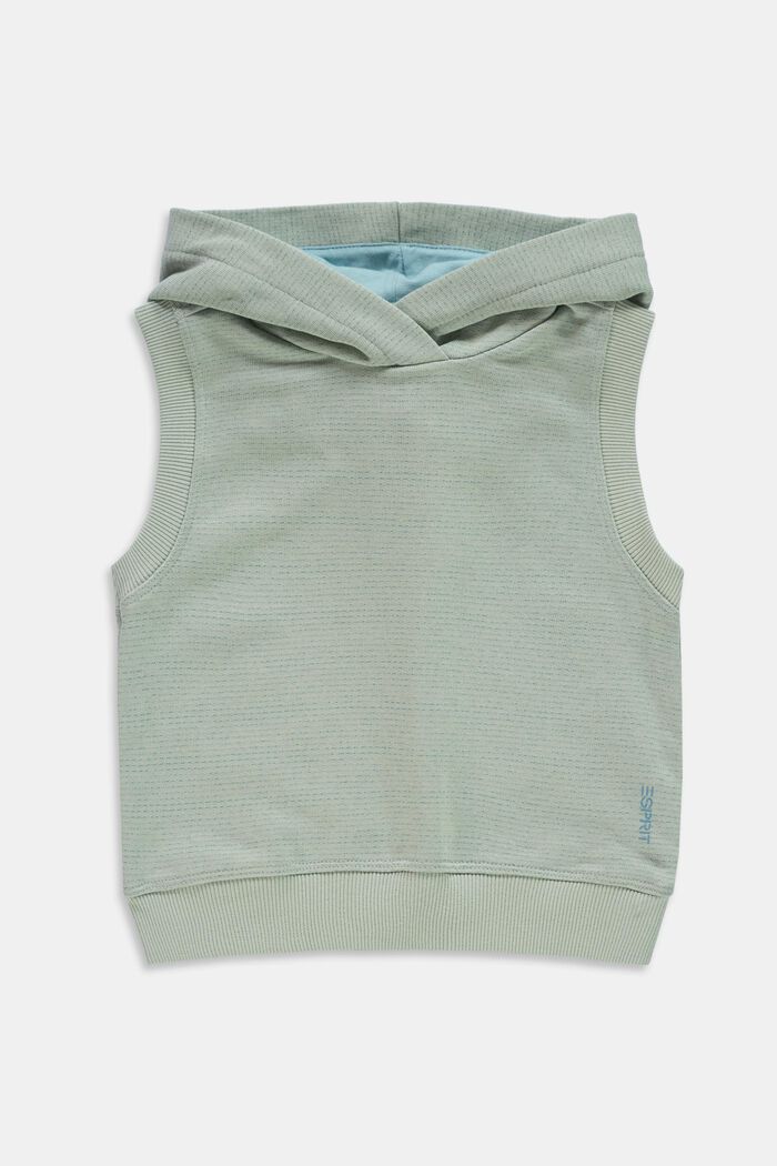 Sleeveless hoodie, 100% cotton