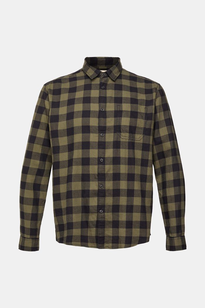 Vichy-checked flannel shirt
