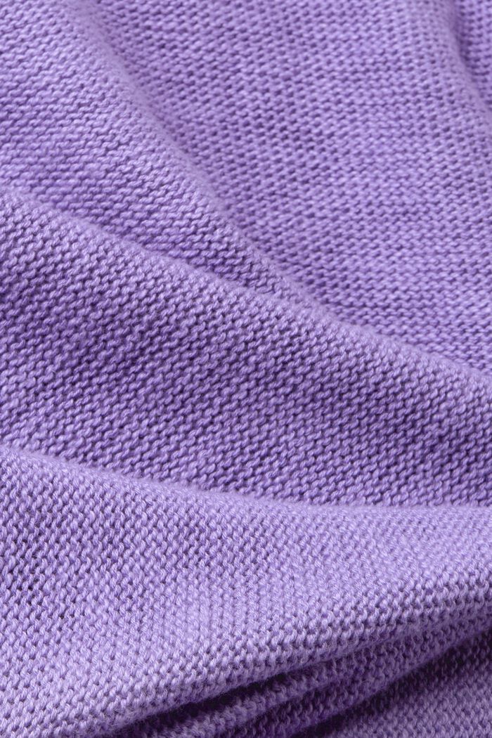 Knitted cotton cardigan, PURPLE, detail image number 4
