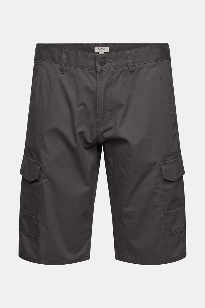 Cargo shorts in 100% cotton, DARK GREY, detail image number 6