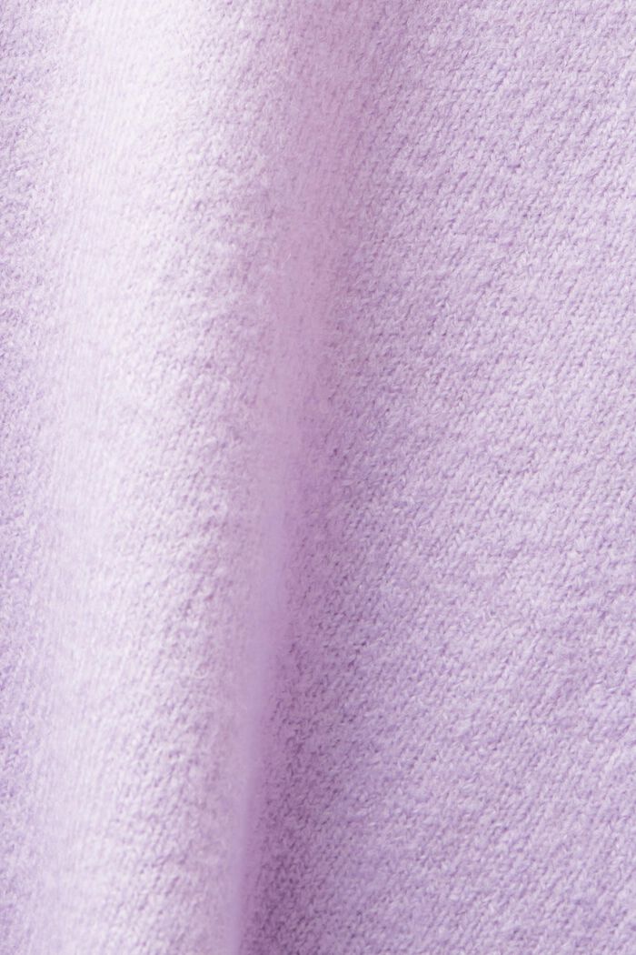Wool Blend Crewneck Sweater, LAVENDER, detail image number 5