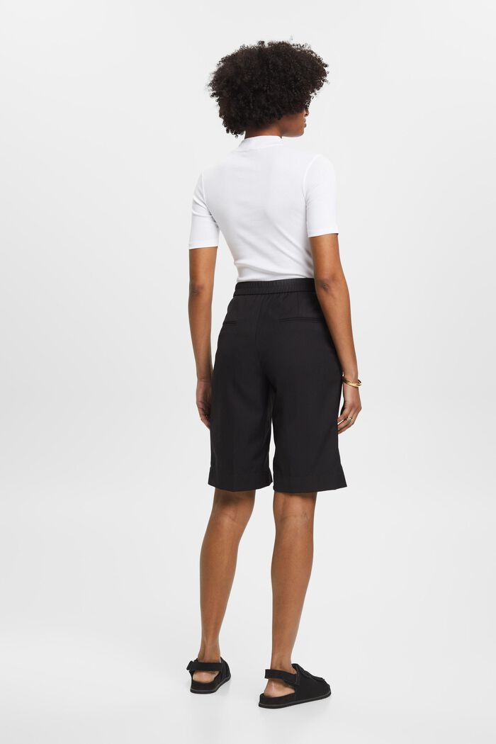 High-rise bermuda shorts, BLACK, detail image number 3