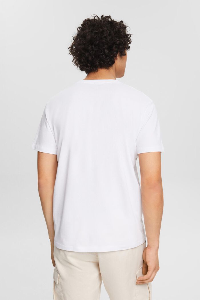 Jersey T-shirt with a small printed motif, WHITE, detail image number 3
