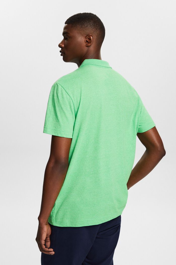 Melange Polo Shirt, CITRUS GREEN, detail image number 2