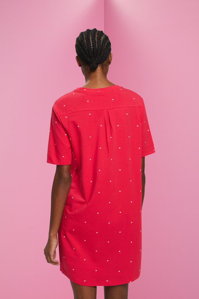 Nightshirt with all-over pattern, PINK FUCHSIA, detail image number 3