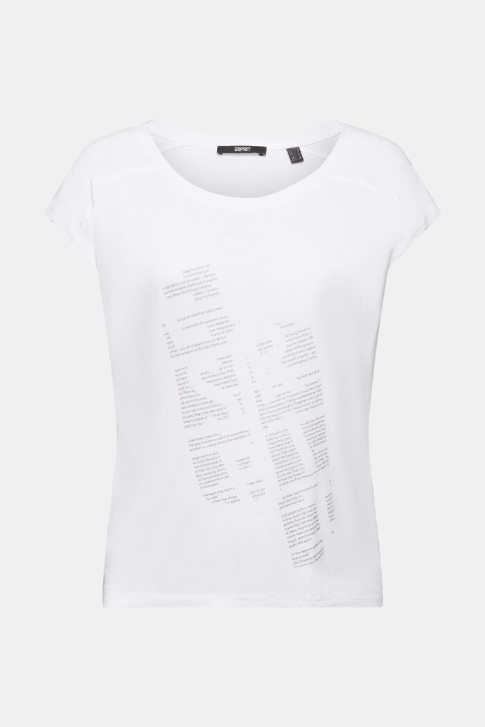 Front print t-shirt, LENZING™ ECOVERO™, WHITE, detail image number 6