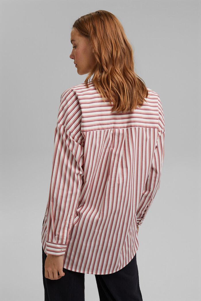 Relaxed striped shirt blouse, OFF WHITE, detail image number 3