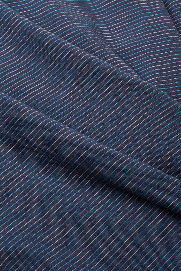 Mélange striped polo shirt, NAVY, detail image number 5