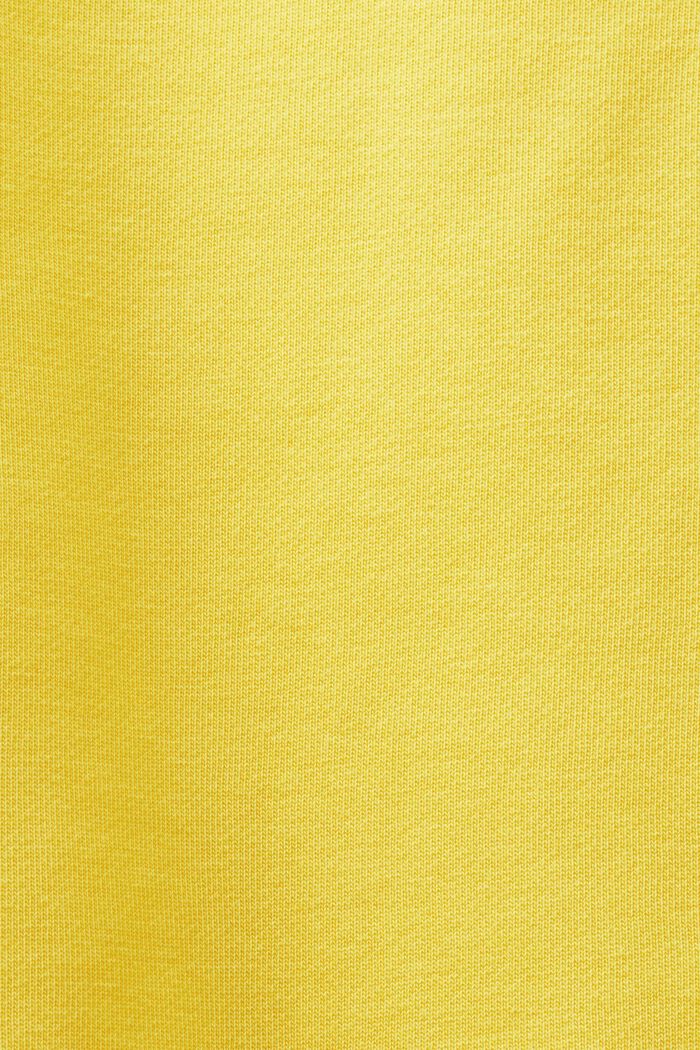 Unisex Cotton Fleece Logo Sweatshirt, YELLOW, detail image number 7