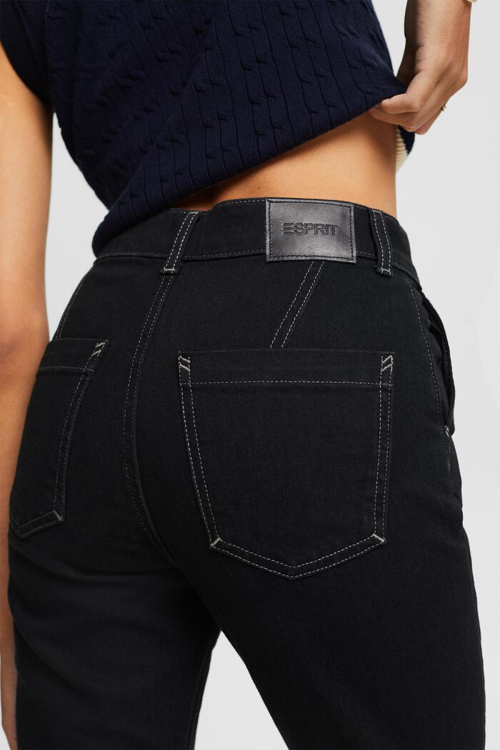 High-Rise Slim Jeans, BLACK RINSE, detail image number 4