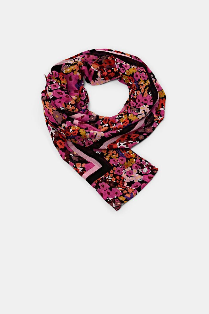 Floral shawl, NAVY, detail image number 0