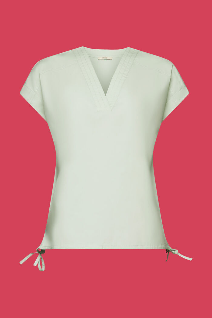 Sleeveless blouse, 100% cotton, CITRUS GREEN, detail image number 5