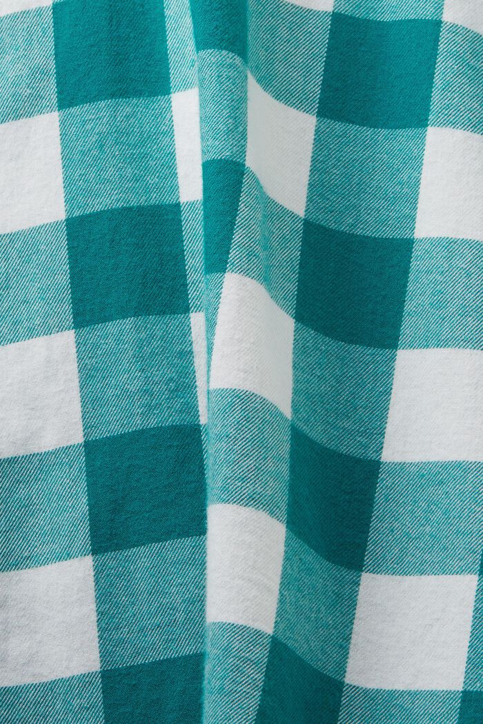 Vichy-checked flannel shirt of sustainable cotton, EMERALD GREEN, detail image number 4
