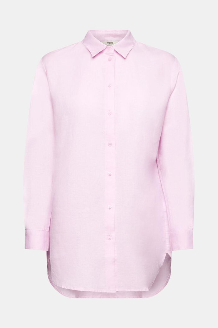 Linen-Cotton Shirt, PINK, detail image number 6
