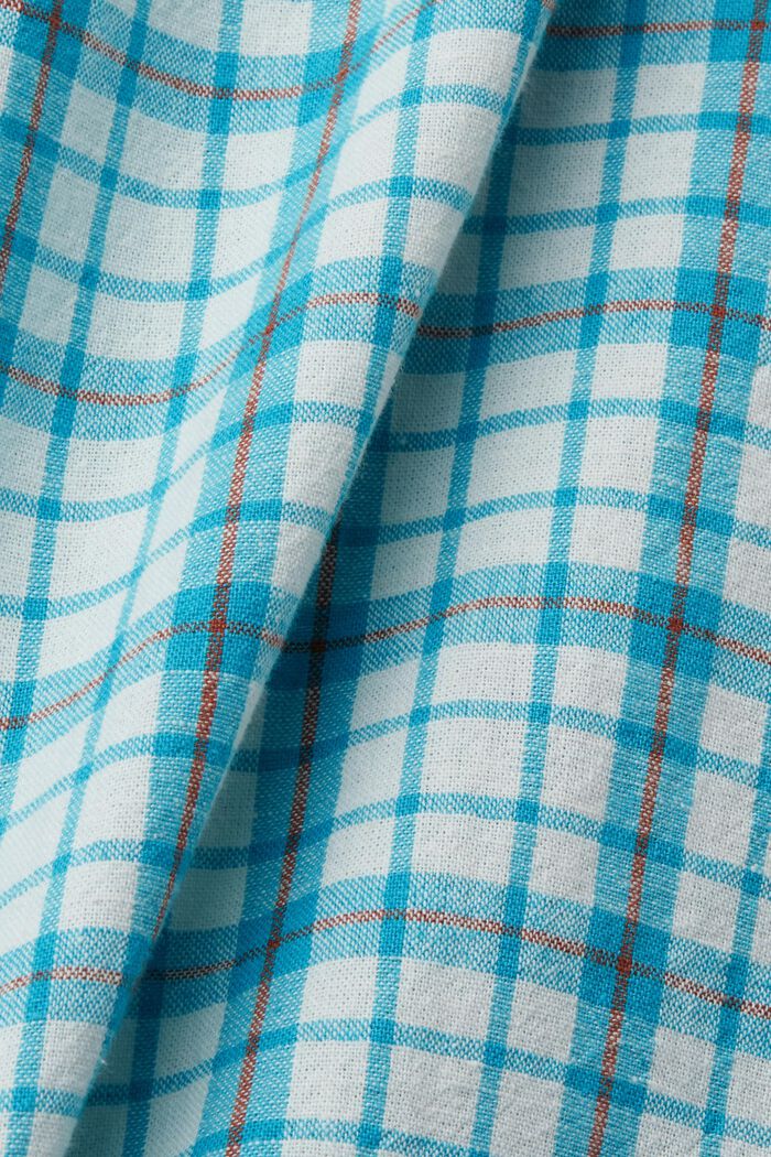 Sustainable cotton chequered shirt, AQUA GREEN, detail image number 5