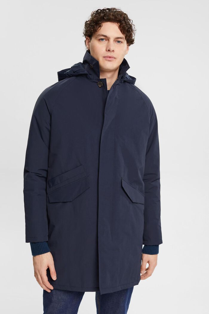 Parka with detachable hood, NAVY, detail image number 0