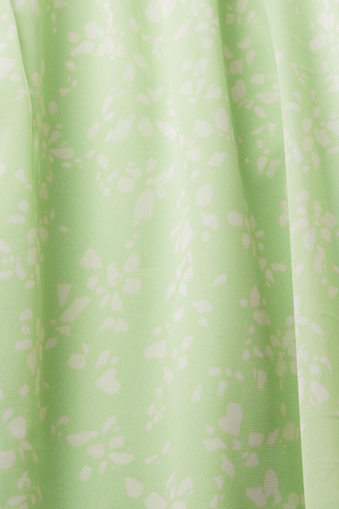 Printed Chiffon Mini Dress, LIGHT GREEN, detail image number 6