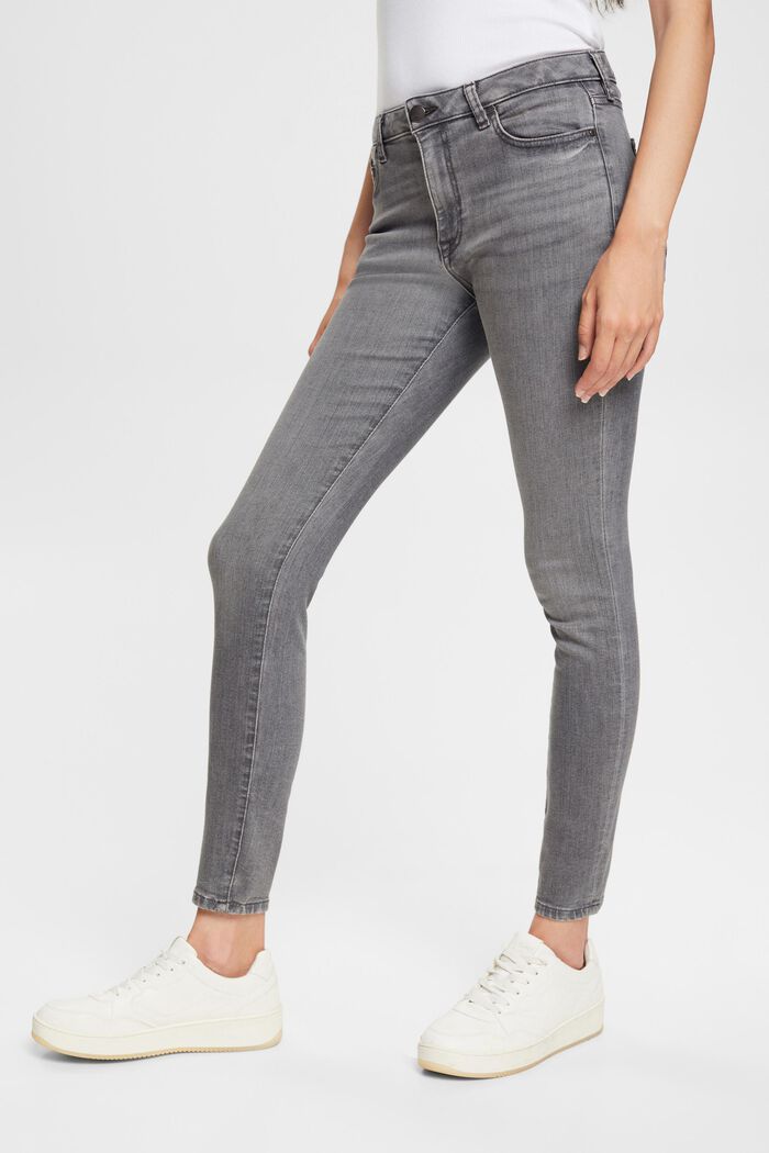 Super stretch skinny jeans, GREY MEDIUM WASHED, detail image number 1