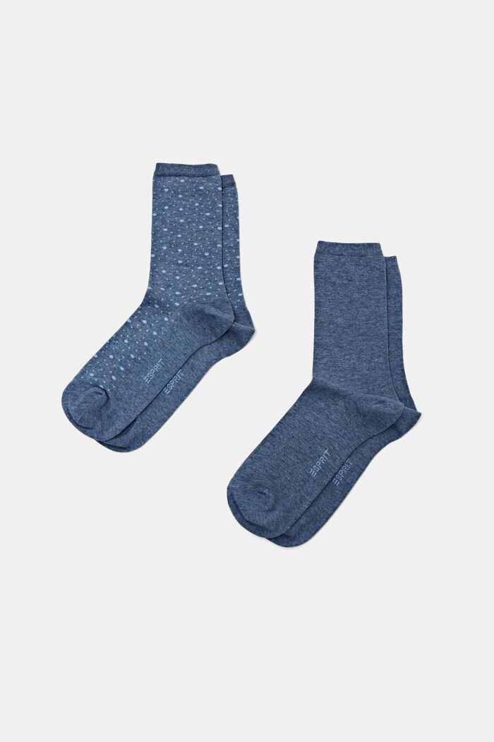 2-pack of socks, organic cotton, LIGHT DENIM, detail image number 1