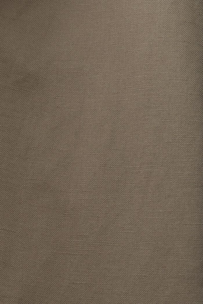 Cotton and linen blended trousers, DUSTY GREEN, detail image number 7