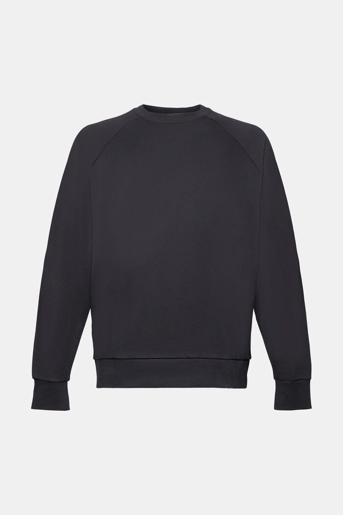 Relaxed fit cotton sweatshirt, BLACK, detail image number 6