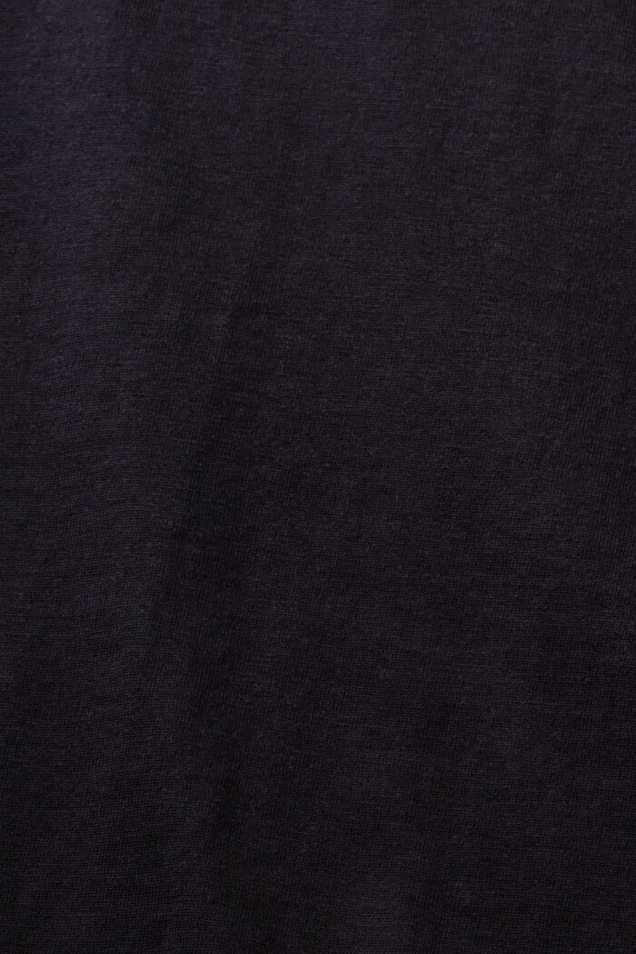 Short-Sleeve Crewneck T-Shirt, BLACK, detail image number 4