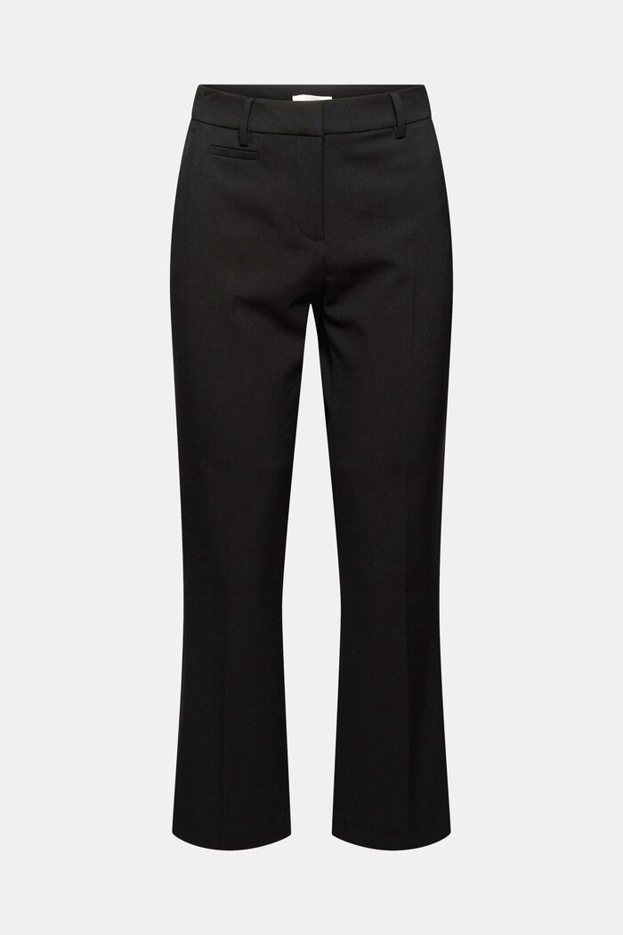 Cropped kick flare trousers, BLACK, detail image number 5