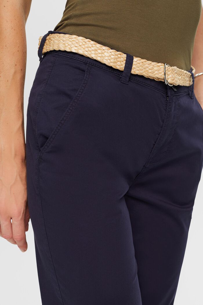 Cropped chinos in organic cotton, NAVY, detail image number 2