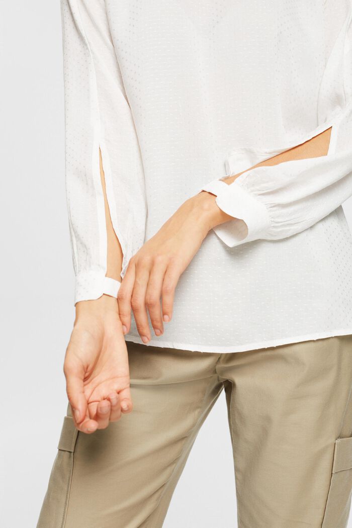 Polka dot blouse, OFF WHITE, detail image number 2