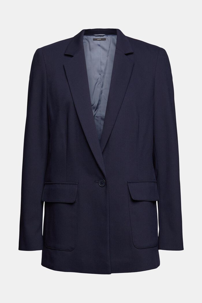 Lined blazer with flap pockets