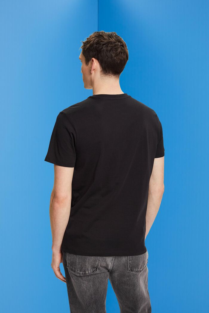 Crewneck Jersey T-Shirt, BLACK, detail image number 3