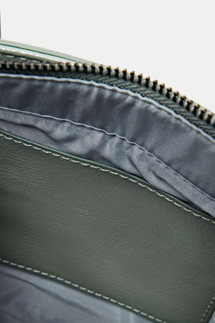 Handbag with removable shoulder strap, DUSTY GREEN, detail image number 3