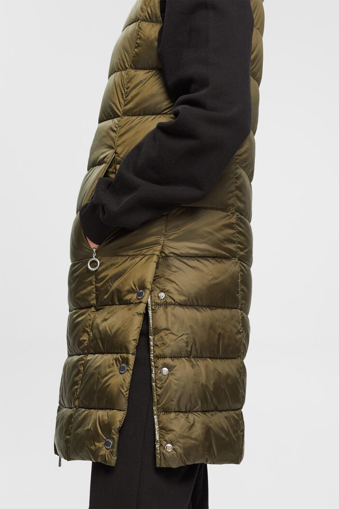 Long quilted body warmer with 3M™ Thinsulate™, DARK KHAKI, detail image number 4