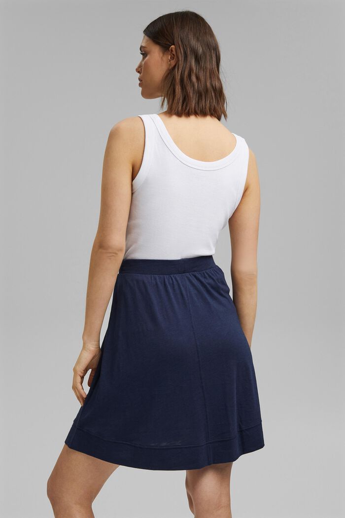 A-line jersey skirt made of organic cotton/TENCEL™, NAVY, detail image number 3