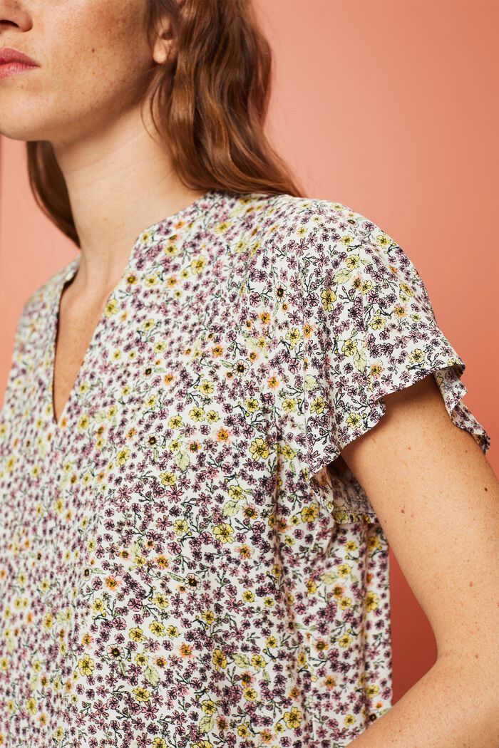 Patterned blouse, LENZING™ ECOVERO™, OFF WHITE, detail image number 2