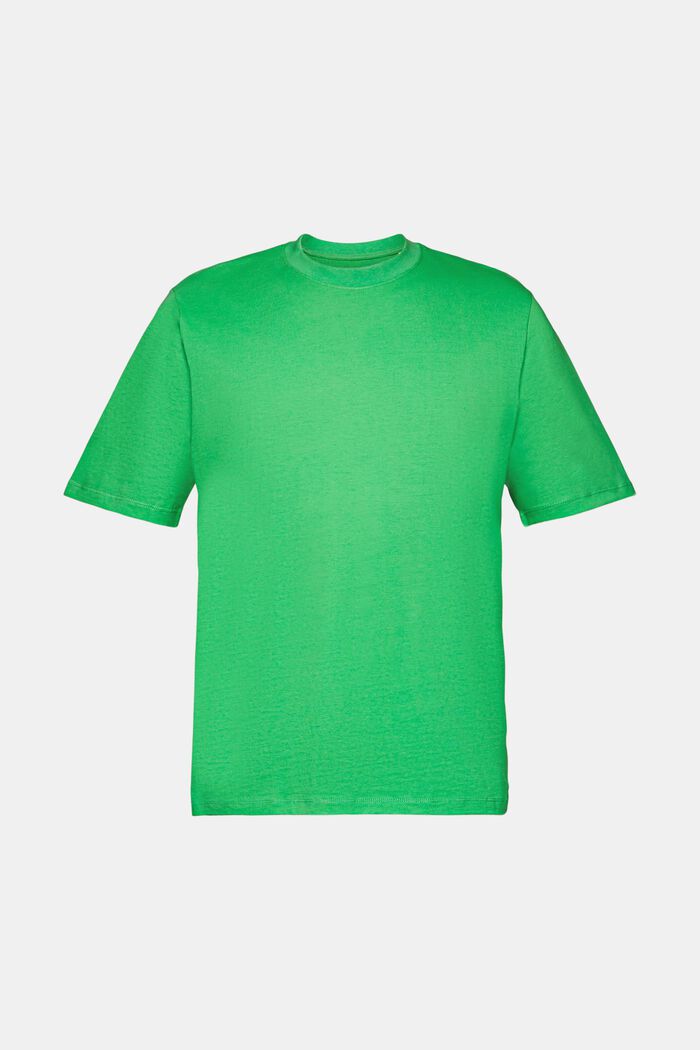 Cotton crewneck T-shirt, GREEN, detail image number 7