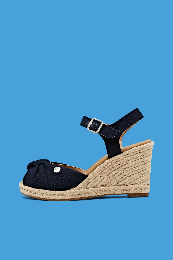Wedge sandals, NAVY, detail image number 0