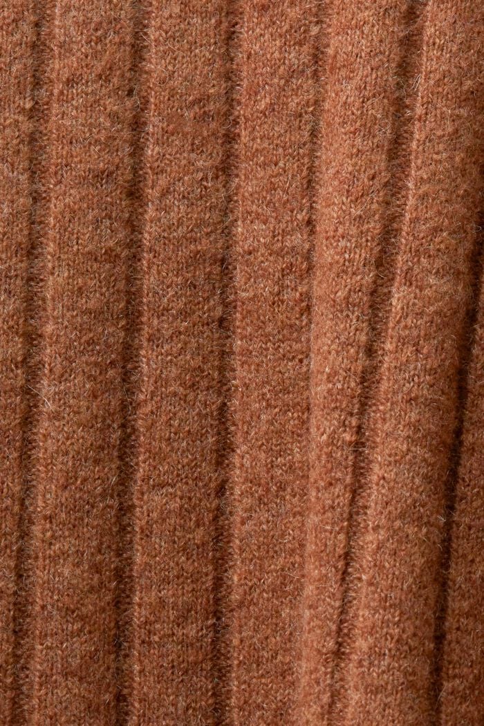Flat Rib-Knit Sweater, BARK, detail image number 5