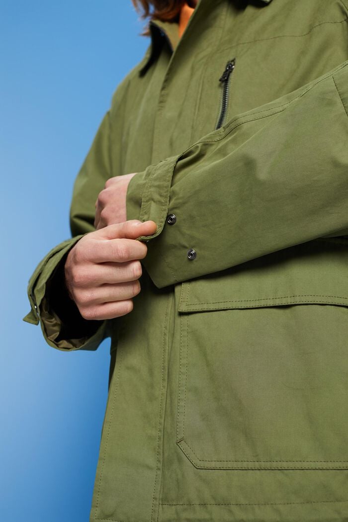 Blended cotton field jacket, OLIVE, detail image number 2