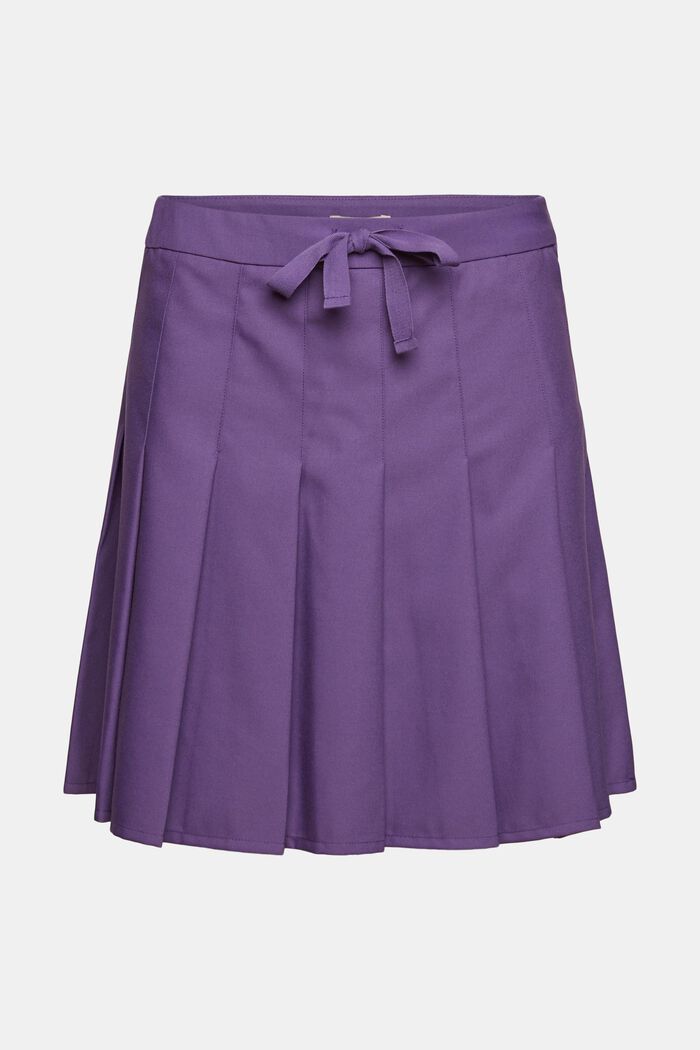Pleated mini skirt, DARK PURPLE, detail image number 6
