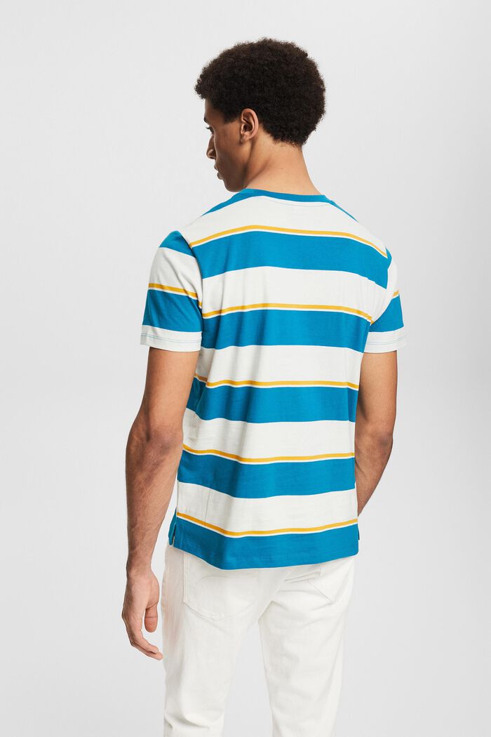 Striped jersey T-shirt, TEAL BLUE, detail image number 3