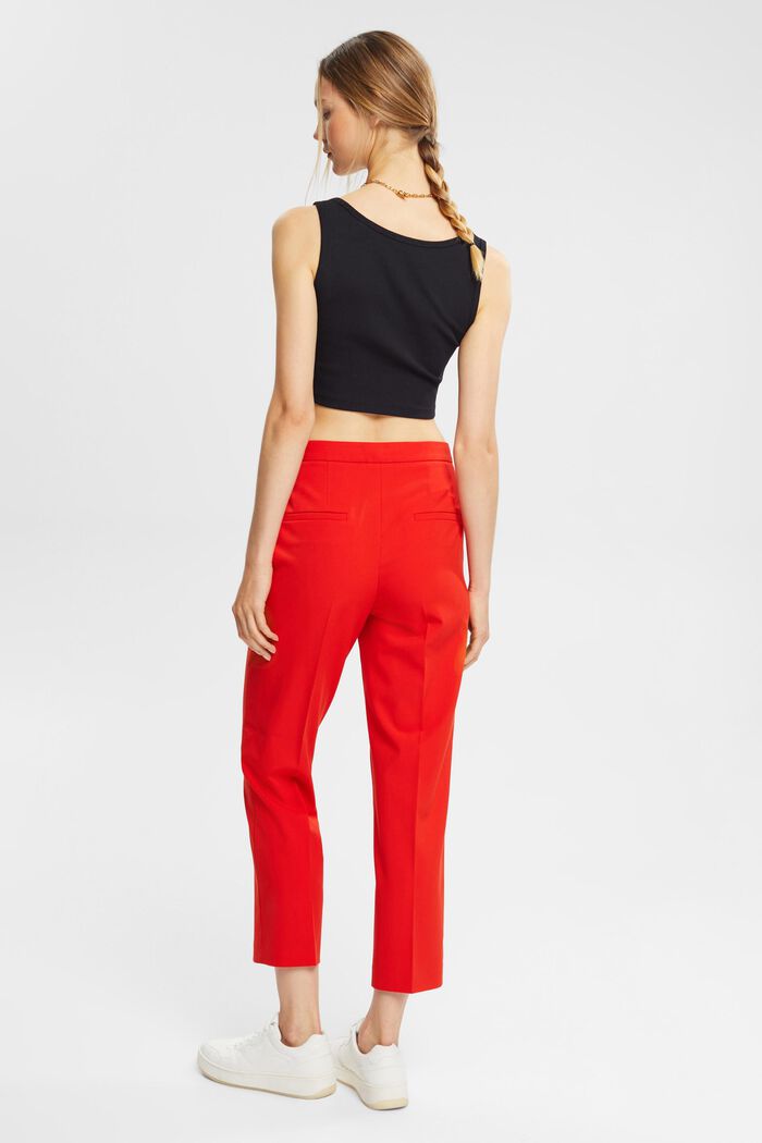 Cropped trousers, RED, detail image number 4