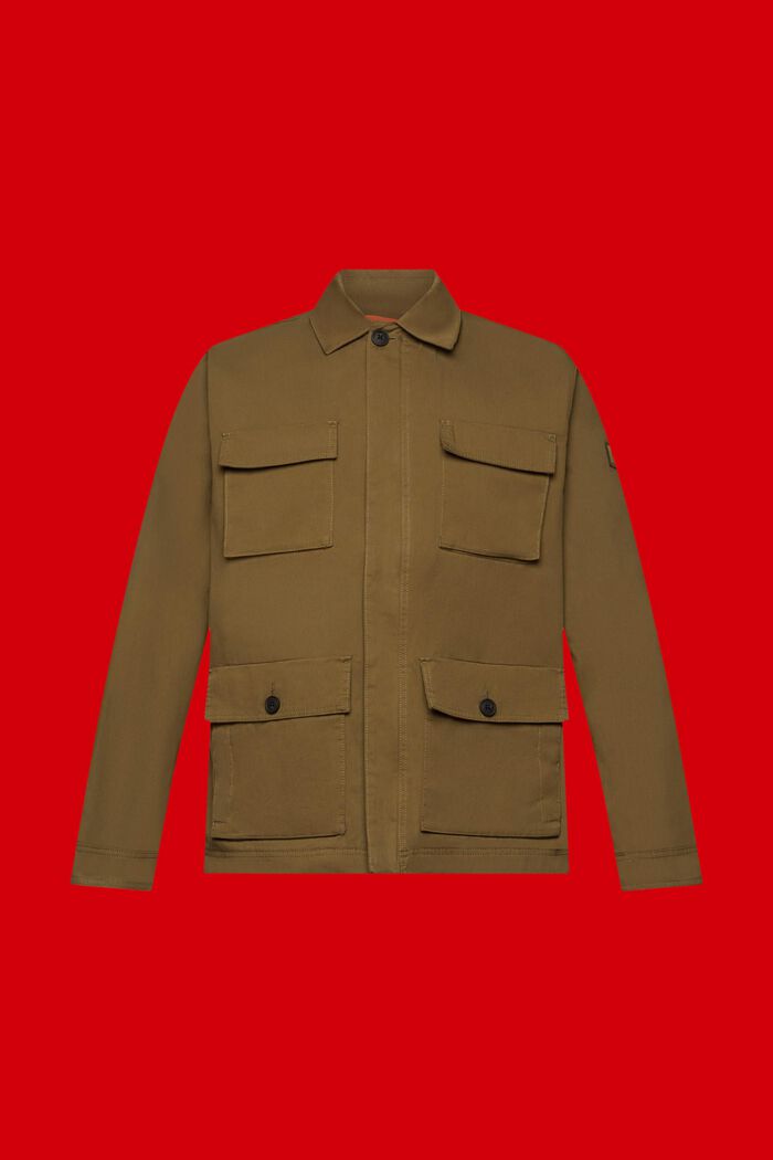 Blended cotton field jacket, LIGHT KHAKI, detail image number 5