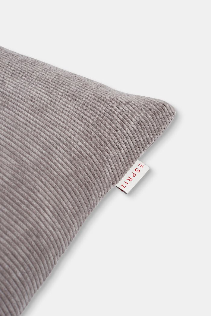 Cushion cover made of corduroy velvet, GREY, detail image number 1