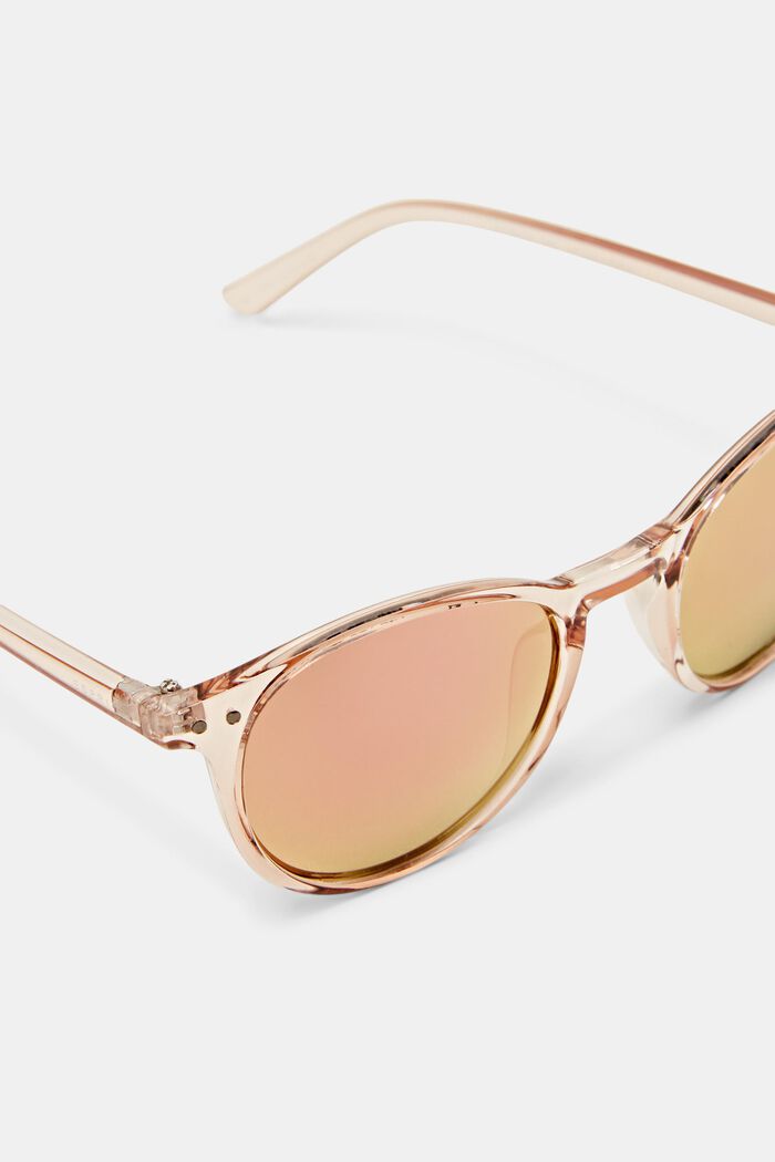 Unisex sunglasses with mirrored lenses, BEIGE, detail image number 1
